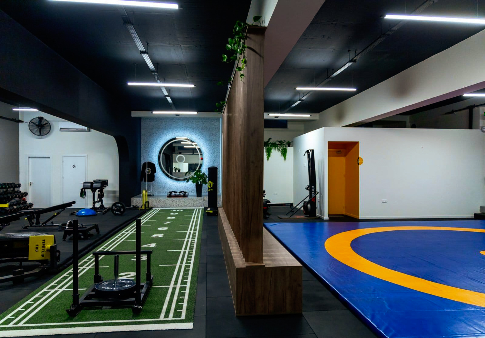 Main mats and wrestling ring